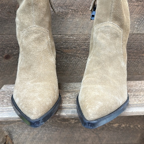 ZARA HEELED COWBOY ANKLE BOOTS Size 6 - Picture 6 of 10